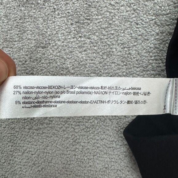 Zara High Rise Slim Fit Ankle Trouser Pants Womens Medium Black Classic 26x25.5 - Picture 5 of 13